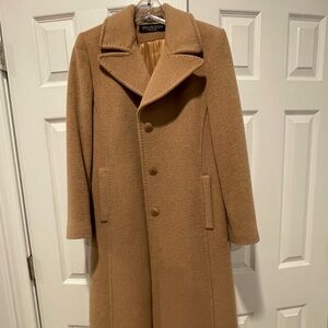 Never worn wool camel long peacoat
